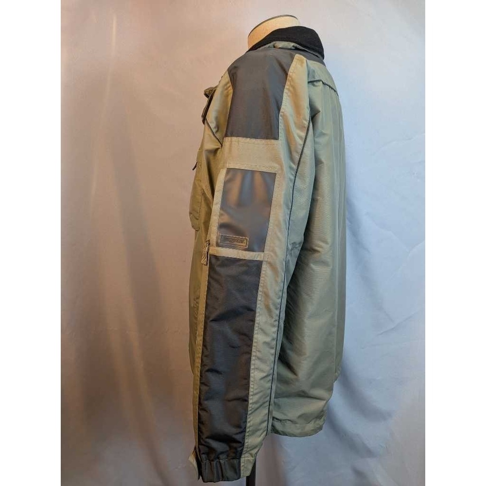 Jansport Mens XL 3-in-1 Insulated Jacket Khaki Grey Hooded Zip - Picture 4 of 16